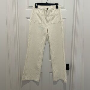 Faherty Cream High-Waisted Pants